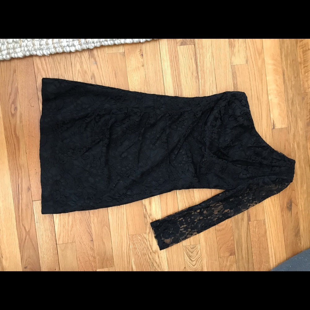 Black express one shoulder dress